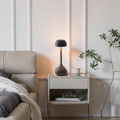 مصباح طاولة LED أسطواني من الألمنيوم بتصميم نوردي معاصر لغرفة المعيشة 