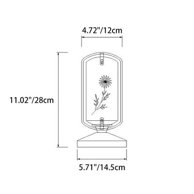 Modern Art Deco Rectangle Clip Corner Candle Holder Iron Acrylic 1-Light Table Lamp For Living Room