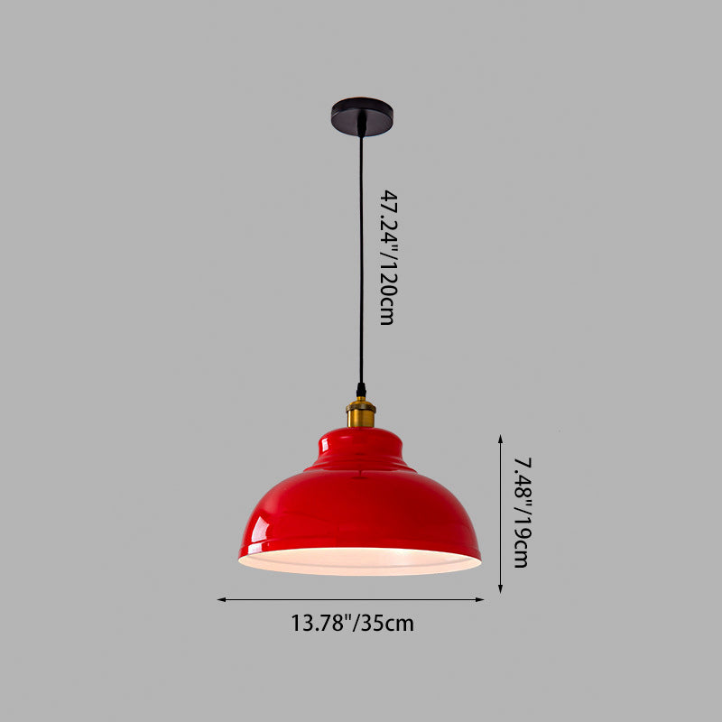 Zeitgenössische industrielle runde Topfdeckelform Eisen 1-Licht-Pendelleuchte für das Wohnzimmer 