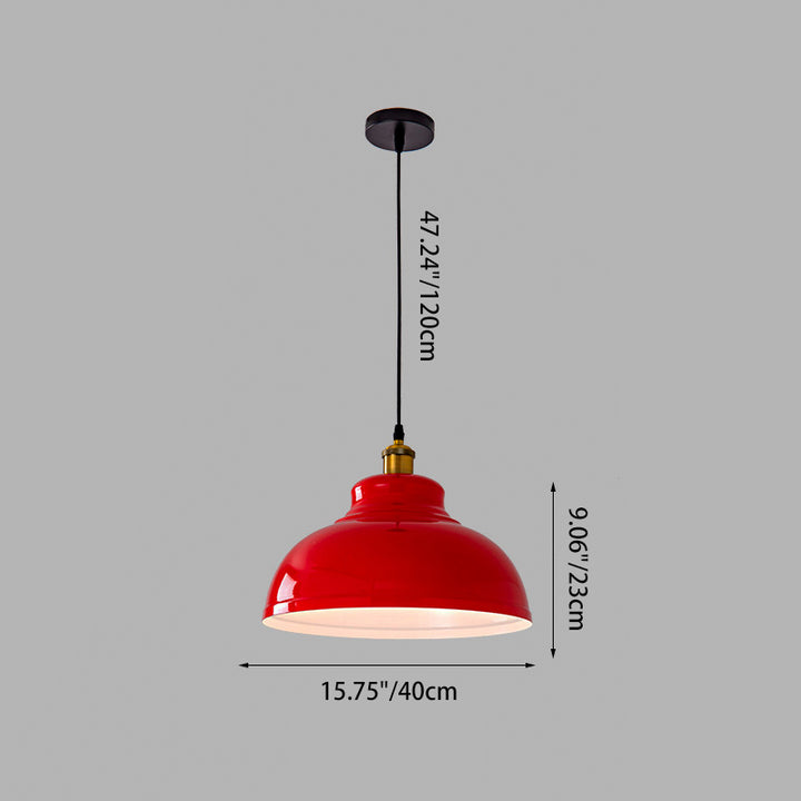Zeitgenössische industrielle runde Topfdeckelform Eisen 1-Licht-Pendelleuchte für das Wohnzimmer 