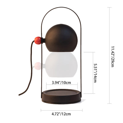 Lampe de table à cire fondue 1 lumière sphérique en fer nordique contemporain pour chevet 