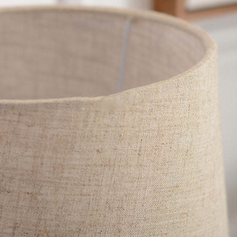 Lampe de table 1 lumière contemporaine scandinave en laiton céramique tissu abat-jour cylindrique effilé pour chambre et bureau 