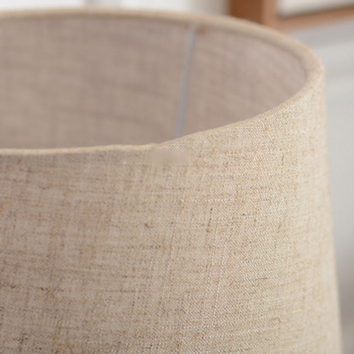 Lampe de table 1 lumière contemporaine scandinave en laiton céramique tissu abat-jour cylindrique effilé pour chambre et bureau 