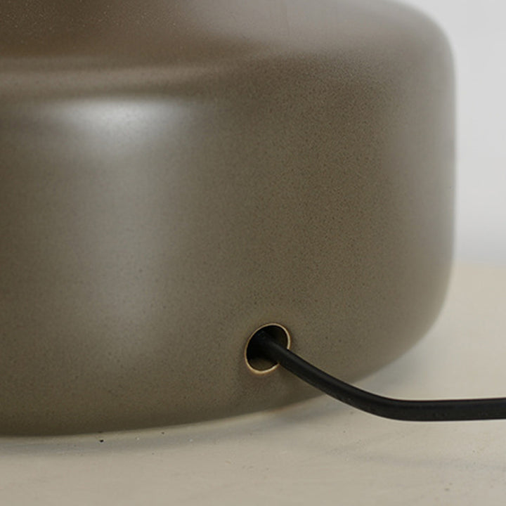 Lampe de table 1 lumière contemporaine scandinave en laiton céramique tissu abat-jour cylindrique effilé pour chambre et bureau 