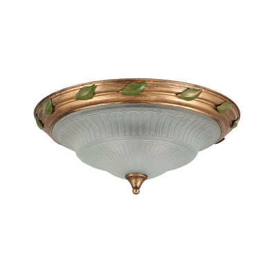 Lámpara de techo empotrada de hierro y vidrio en forma de cono tradicional europea de 3/4/5 luces para sala de estar o dormitorio 