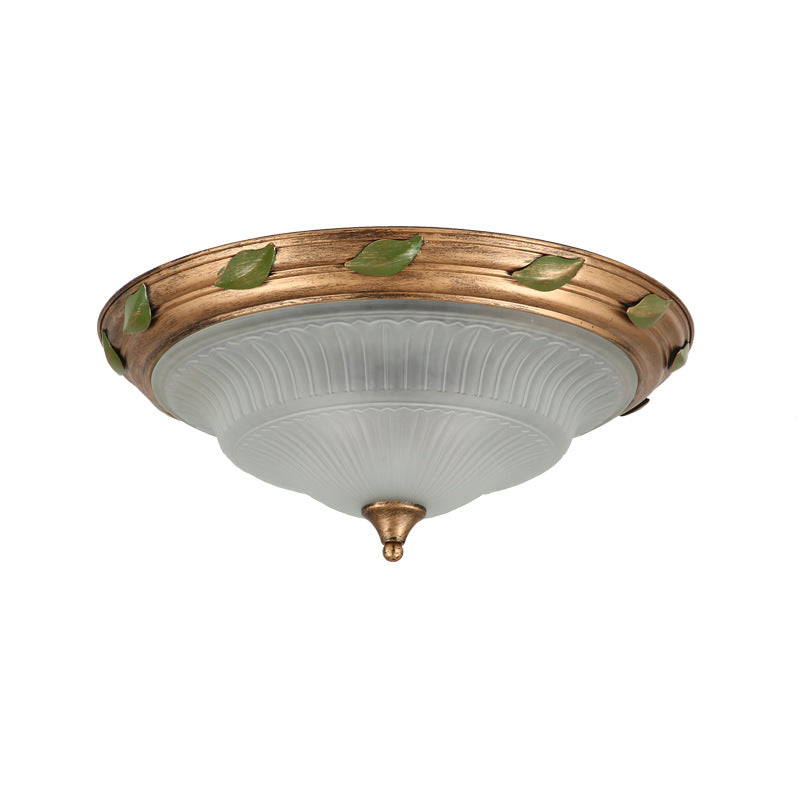 Lámpara de techo empotrada de hierro y vidrio en forma de cono tradicional europea de 3/4/5 luces para sala de estar o dormitorio 