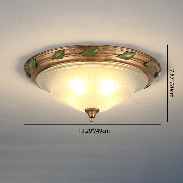 Plafonnier traditionnel européen en fer et verre en forme de cône à 3/4/5 lumières pour salon ou chambre 