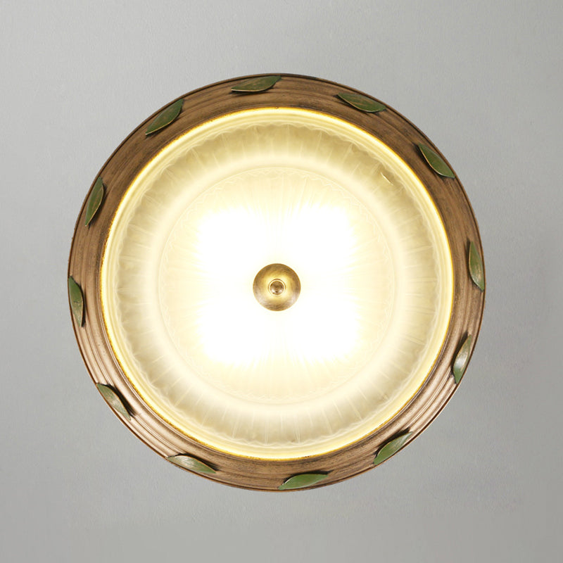 Lámpara de techo empotrada de hierro y vidrio en forma de cono tradicional europea de 3/4/5 luces para sala de estar o dormitorio 