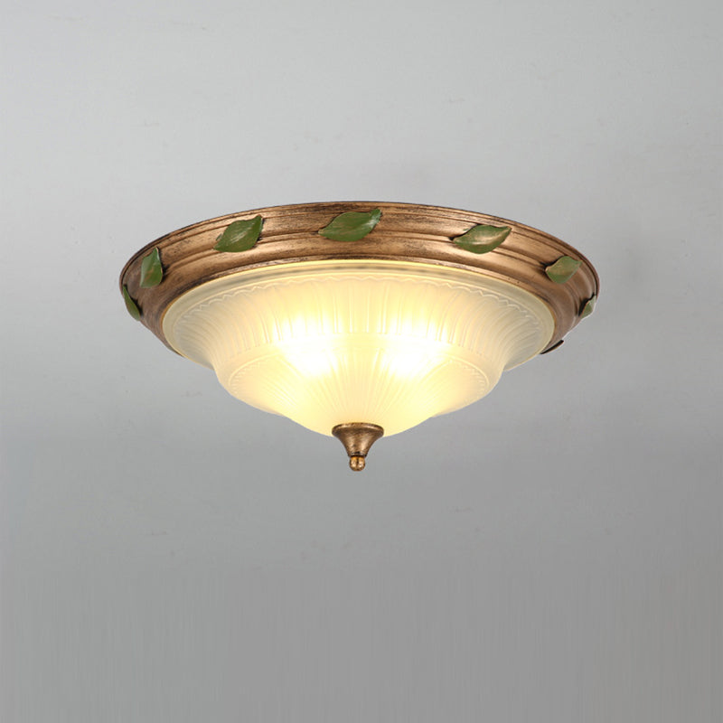 Lámpara de techo empotrada de hierro y vidrio en forma de cono tradicional europea de 3/4/5 luces para sala de estar o dormitorio 