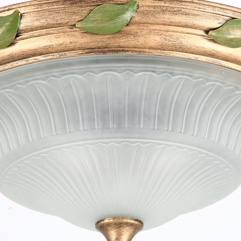 Lámpara de techo empotrada de hierro y vidrio en forma de cono tradicional europea de 3/4/5 luces para sala de estar o dormitorio 