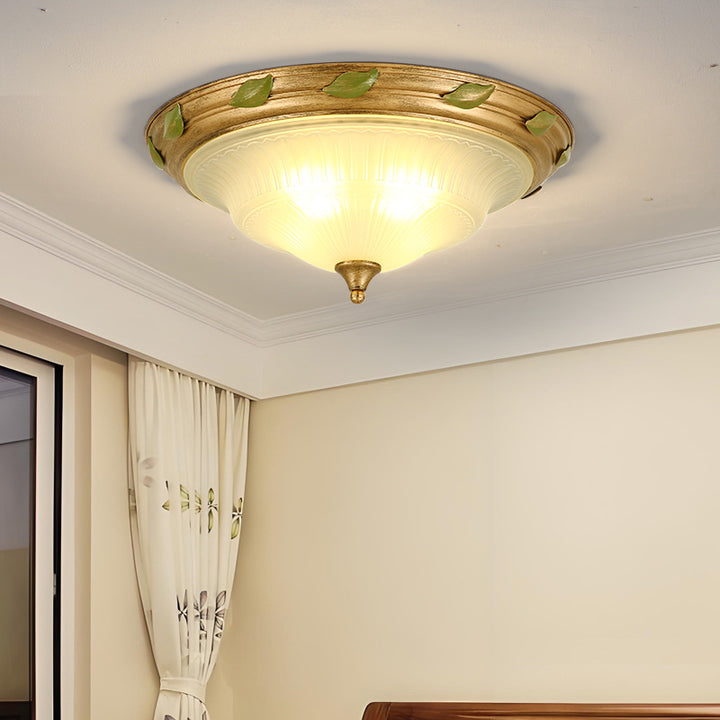 Plafonnier traditionnel européen en fer et verre en forme de cône à 3/4/5 lumières pour salon ou chambre 