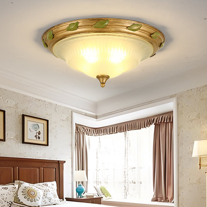 Plafonnier traditionnel européen en fer et verre en forme de cône à 3/4/5 lumières pour salon ou chambre 