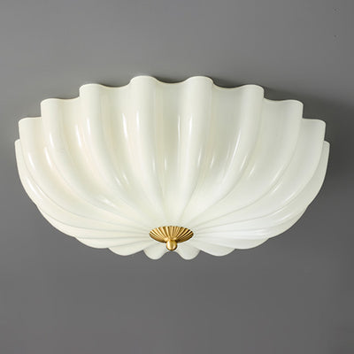 Plafonnier contemporain en laiton nordique avec verre en forme de pétale à 3/4 lumières pour salon ou chambre 
