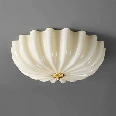 Plafonnier contemporain en laiton nordique avec verre en forme de pétale à 3/4 lumières pour salon ou chambre 