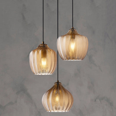 Lámpara Colgante Contemporánea Nórdica de Vidrio de Hierro Cónica Cilíndrica de 1 Luz Para Cocina o Sala de Estar 