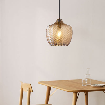 Lámpara Colgante Contemporánea Nórdica de Vidrio de Hierro Cónica Cilíndrica de 1 Luz Para Cocina o Sala de Estar 