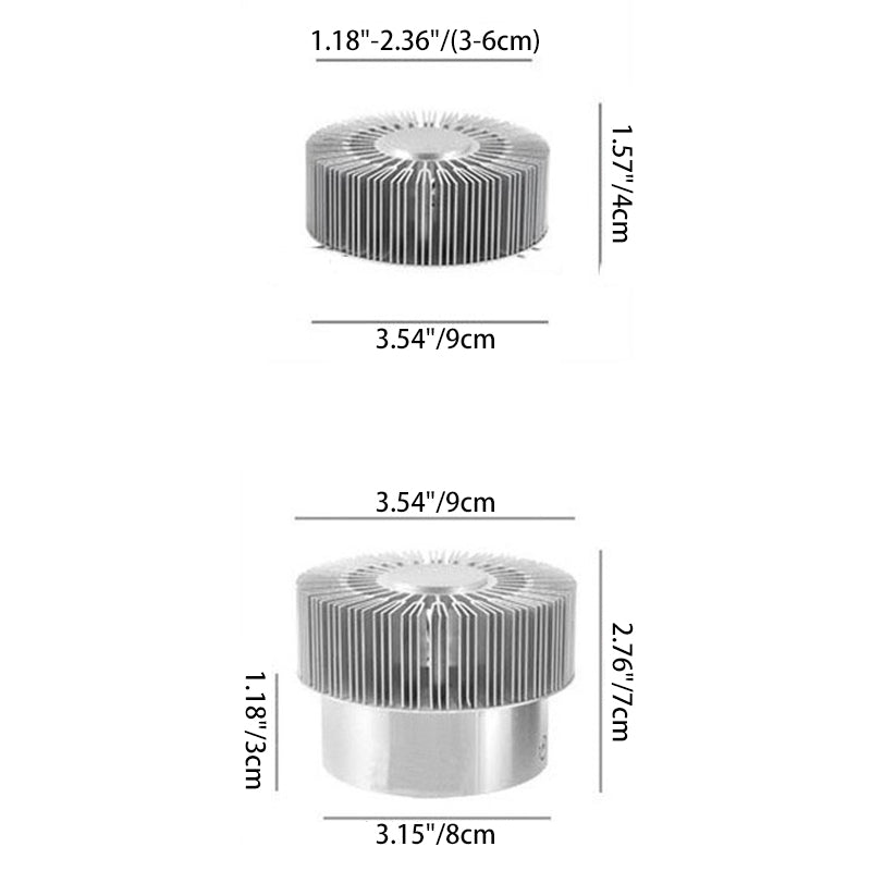 Luz de techo empotrada LED redonda de aluminio de simplicidad contemporánea para pasillo o entrada 