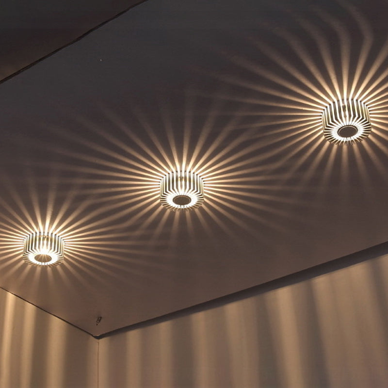 Luz de techo empotrada LED redonda de aluminio de simplicidad contemporánea para pasillo o entrada 