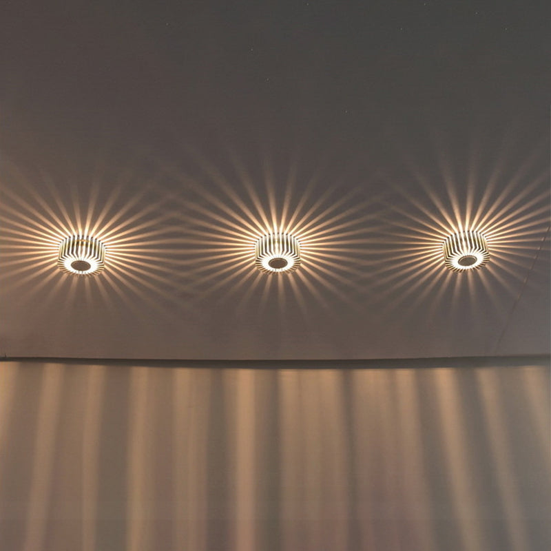Luz de techo empotrada LED redonda de aluminio de simplicidad contemporánea para pasillo o entrada 