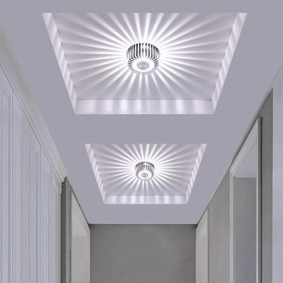 Luz de techo empotrada LED redonda de aluminio de simplicidad contemporánea para pasillo o entrada 