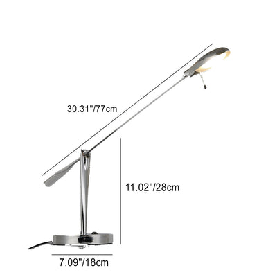 Moderne minimalistische LED-Tischlampe aus Eisenmetall mit langem Arm für Schlafzimmer 