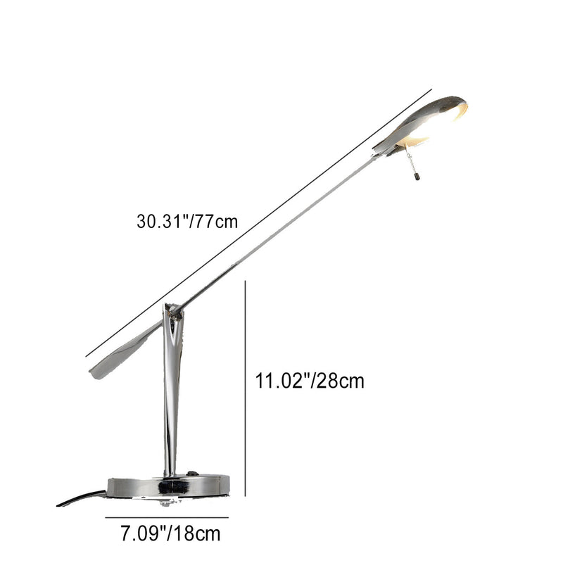 Moderne minimalistische LED-Tischlampe aus Eisenmetall mit langem Arm für Schlafzimmer 
