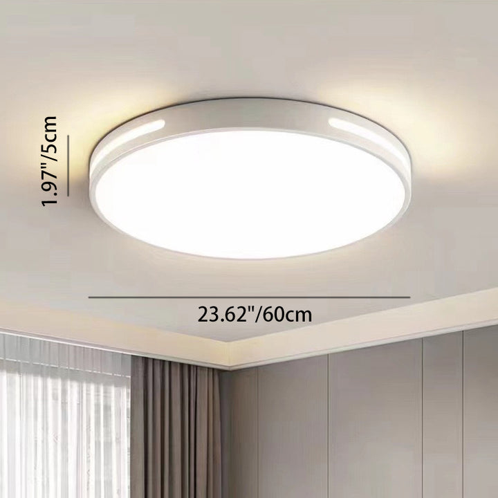 Plafonnier LED rond minimaliste moderne en acrylique pour salon 