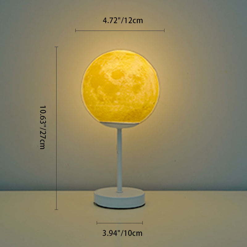 Moderne Art Deco Mond Eisen Rattan LED Tisch Lampe Für Schlafzimmer 