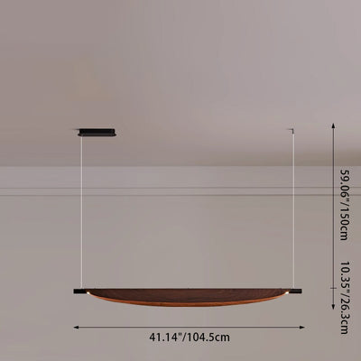 Lustre suspendu LED PC en fer à feuilles japonais traditionnel pour salon 