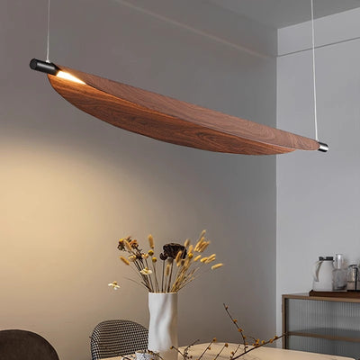 Lustre suspendu LED PC en fer à feuilles japonais traditionnel pour salon 