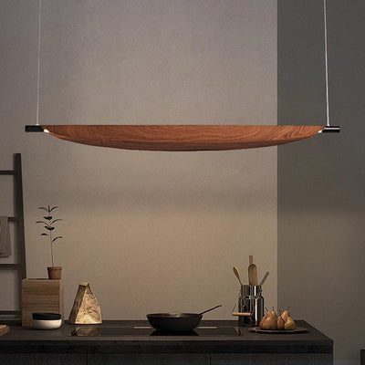 Lustre suspendu LED PC en fer à feuilles japonais traditionnel pour salon 