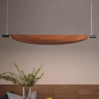 Lustre suspendu LED PC en fer à feuilles japonais traditionnel pour salon 