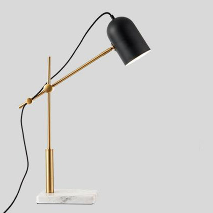 Moderne, eklektische, runde Tischlampe aus Eisenmarmor mit 1 Licht für das Wohnzimmer 