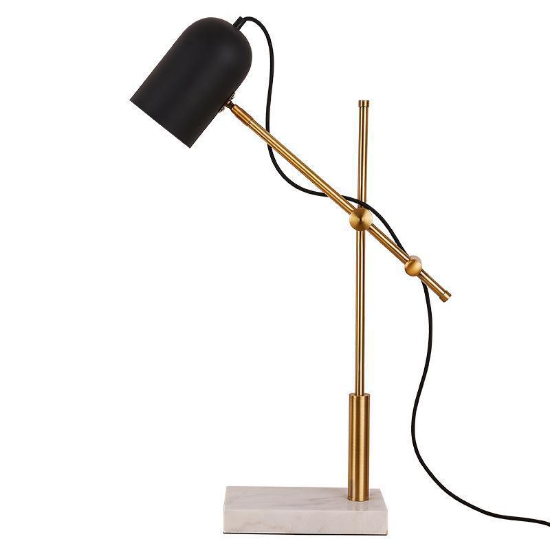 Moderne, eklektische, runde Tischlampe aus Eisenmarmor mit 1 Licht für das Wohnzimmer 