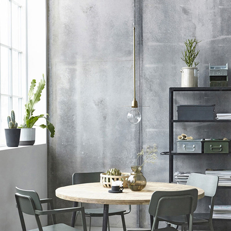 Moderne minimalistische runde Pendelleuchte aus Eisen und Glas, 1-flammig, für das Wohnzimmer 