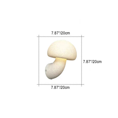 Applique murale LED en résine créative contemporaine en forme de champignon pour extérieur 
