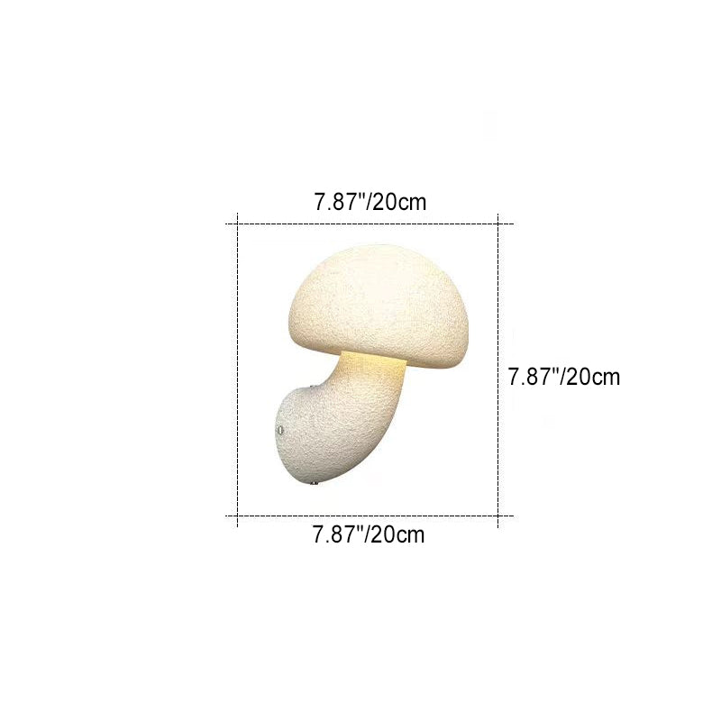 Applique murale LED en résine créative contemporaine en forme de champignon pour extérieur 