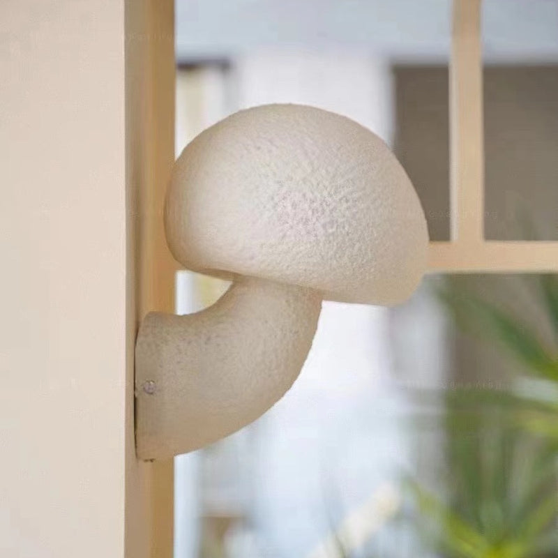 Applique murale LED en résine créative contemporaine en forme de champignon pour extérieur 