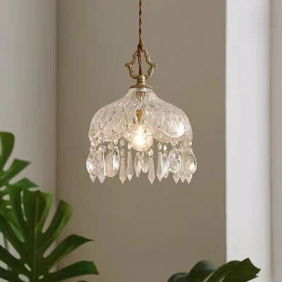 Contemporary Nordic Teardrop Iron Glass 1-Light Pendant Light For Living Room