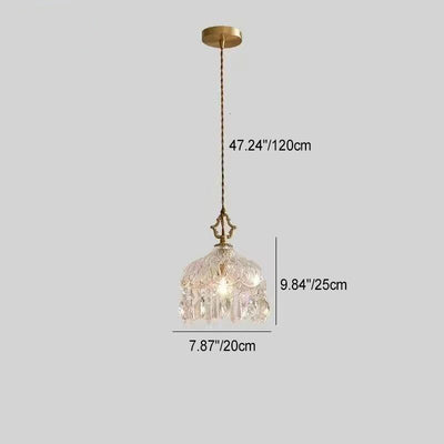 Contemporary Nordic Teardrop Iron Glass 1-Light Pendant Light For Living Room