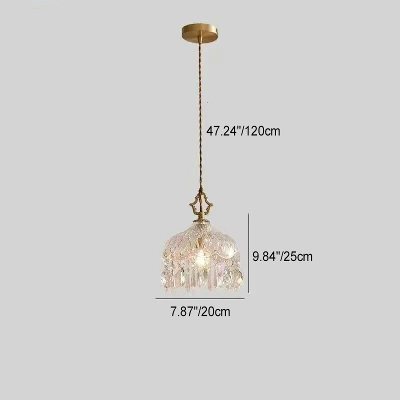 Contemporary Nordic Teardrop Iron Glass 1-Light Pendant Light For Living Room