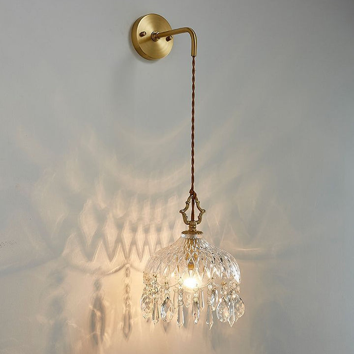 Applique murale contemporaine nordique en fer et verre avec une lumière pour le salon 