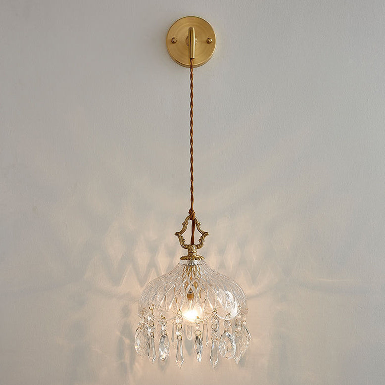 Applique murale contemporaine nordique en fer et verre avec une lumière pour le salon 