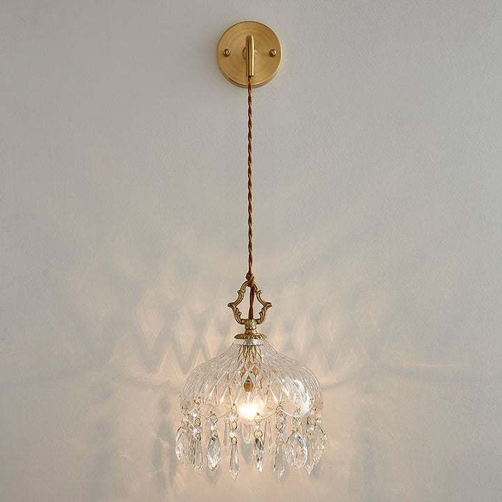 Applique murale contemporaine nordique en fer et verre avec une lumière pour le salon 
