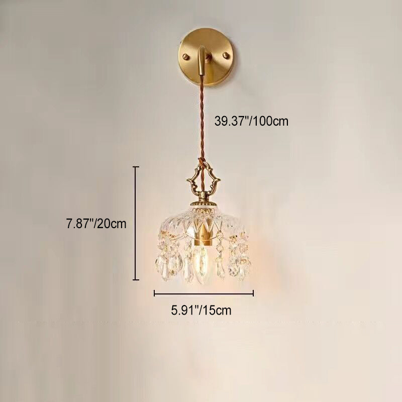 Applique murale contemporaine nordique en fer et verre avec une lumière pour le salon 