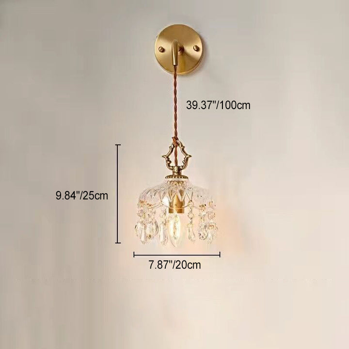 Applique murale contemporaine nordique en fer et verre avec une lumière pour le salon 
