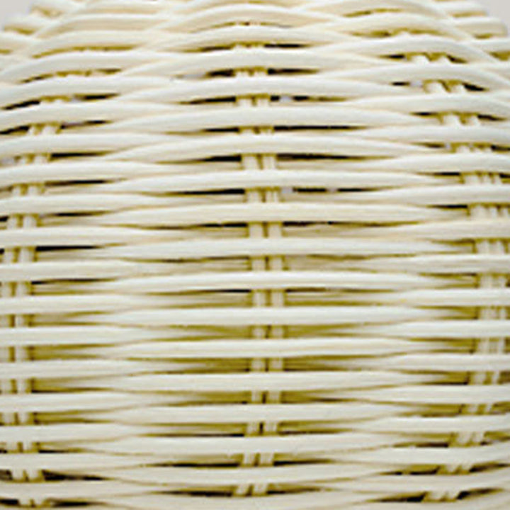 Lampe de table LED en tissu rotin plastique cône scandinave contemporain pour salon 