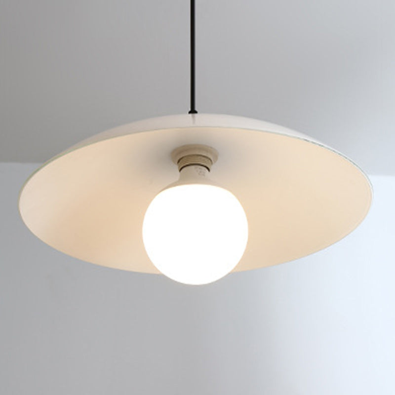 Contemporary Nordic Round Iron Glass 1-Light Pendant Light For Living Room