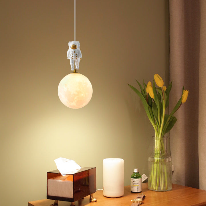 Globe créatif contemporain en fer et plastique, suspension à 1 lumière pour enfants pour le salon 