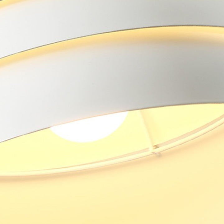 Suspension lumineuse à 1 lumière en silicone et aluminium en forme de dôme japonais traditionnel pour salon 